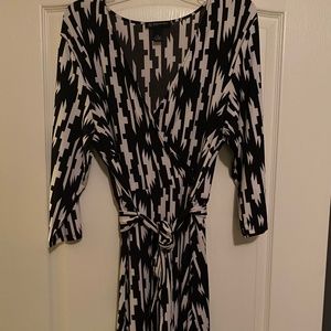 INC Faux-Wrap Plus Size Dress